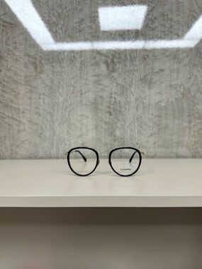 NWOT Chanel Round Black & Gold Eyeglass Frames (CH2220), Size 51-22-140